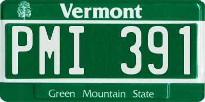 VT license plate PMI391