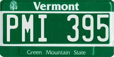 VT license plate PMI395