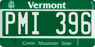 VT license plate PMI396