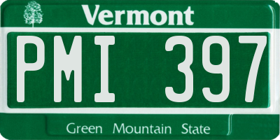 VT license plate PMI397