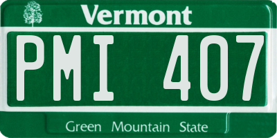 VT license plate PMI407