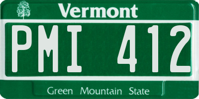 VT license plate PMI412