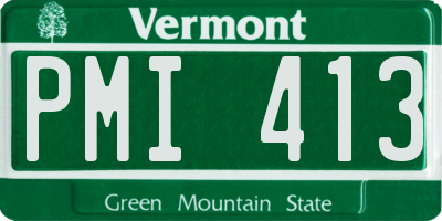 VT license plate PMI413