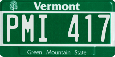 VT license plate PMI417
