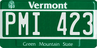 VT license plate PMI423