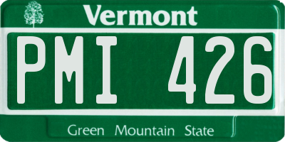 VT license plate PMI426