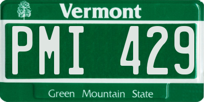 VT license plate PMI429