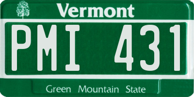 VT license plate PMI431