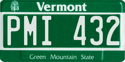 VT license plate PMI432