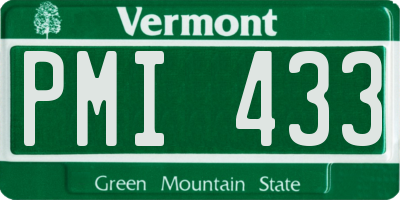 VT license plate PMI433