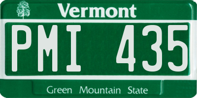 VT license plate PMI435