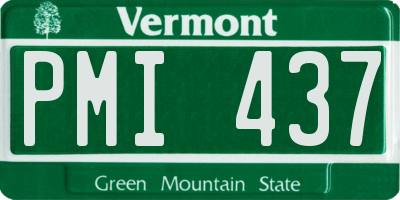 VT license plate PMI437