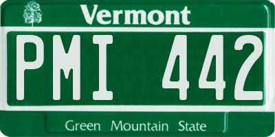 VT license plate PMI442