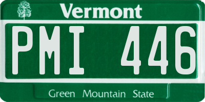 VT license plate PMI446