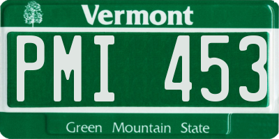 VT license plate PMI453