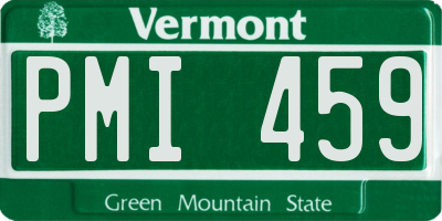 VT license plate PMI459