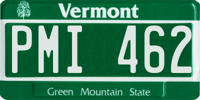 VT license plate PMI462
