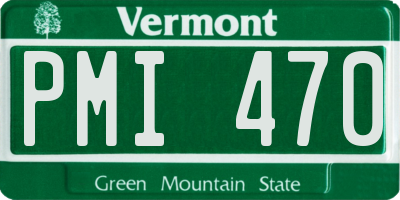 VT license plate PMI470