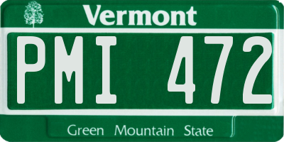 VT license plate PMI472