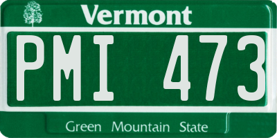 VT license plate PMI473