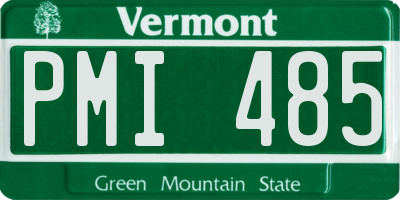 VT license plate PMI485