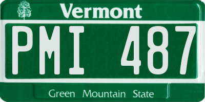 VT license plate PMI487