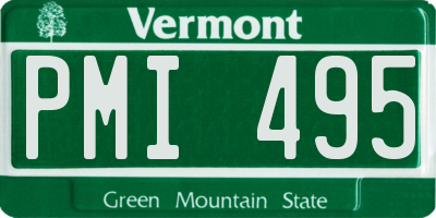 VT license plate PMI495