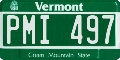 VT license plate PMI497