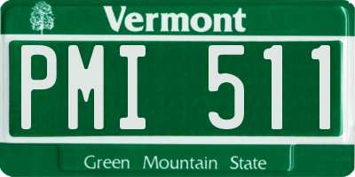VT license plate PMI511