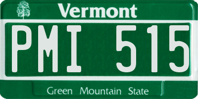 VT license plate PMI515