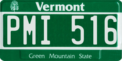VT license plate PMI516