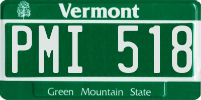 VT license plate PMI518
