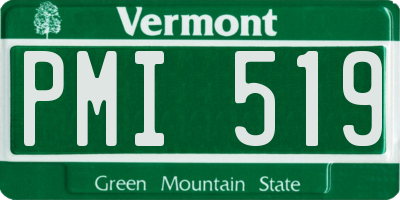 VT license plate PMI519
