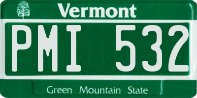 VT license plate PMI532