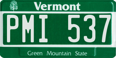 VT license plate PMI537