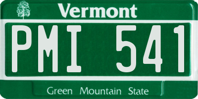 VT license plate PMI541