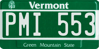VT license plate PMI553