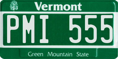 VT license plate PMI555