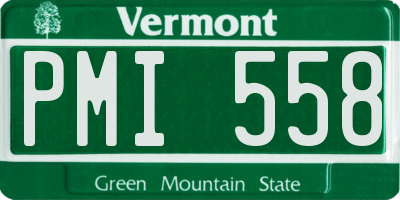 VT license plate PMI558