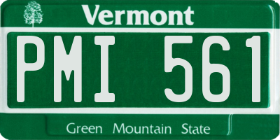 VT license plate PMI561