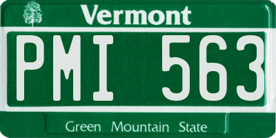 VT license plate PMI563
