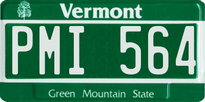 VT license plate PMI564