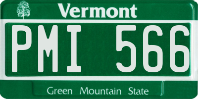 VT license plate PMI566