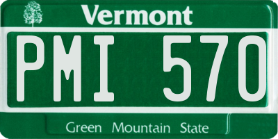 VT license plate PMI570