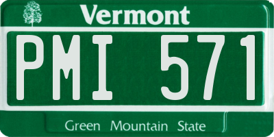VT license plate PMI571