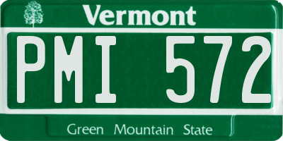 VT license plate PMI572