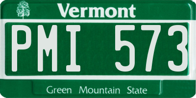 VT license plate PMI573