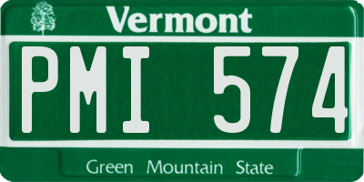 VT license plate PMI574