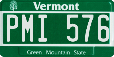 VT license plate PMI576