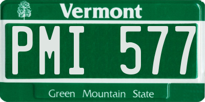 VT license plate PMI577